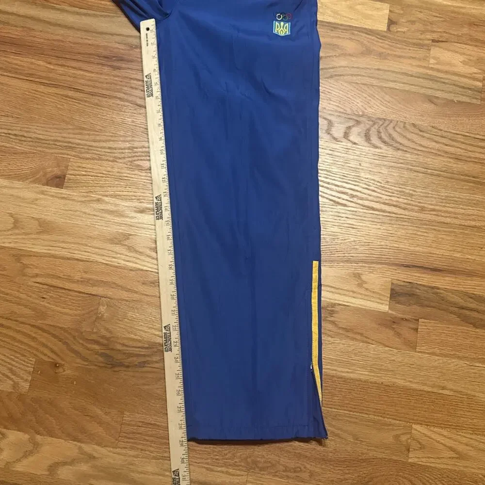 VTG Adidas Ukraine Olympics Blue Yellow Windbreaker Track Suit Size XLarge READ